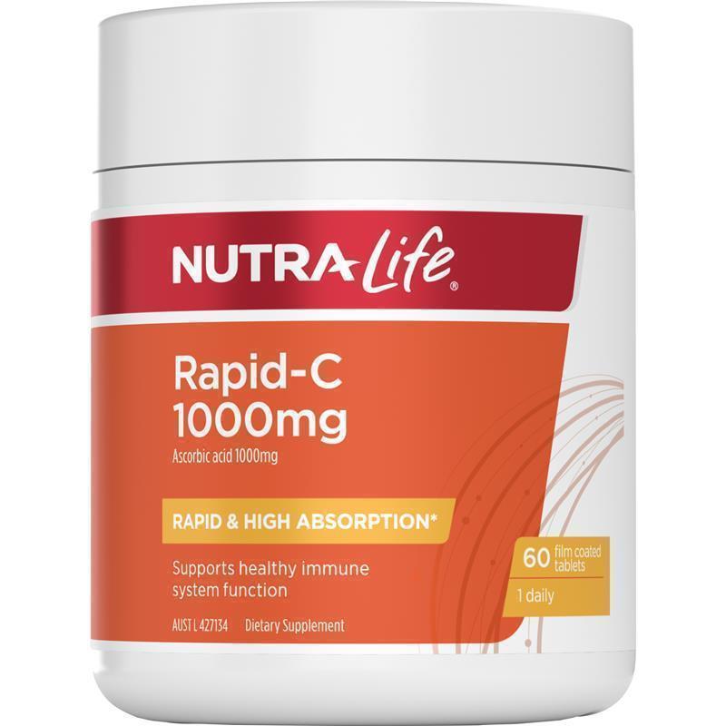 Load image into Gallery viewer, Nutra-Life Rapid-C 1000Mg 60 Tablets

