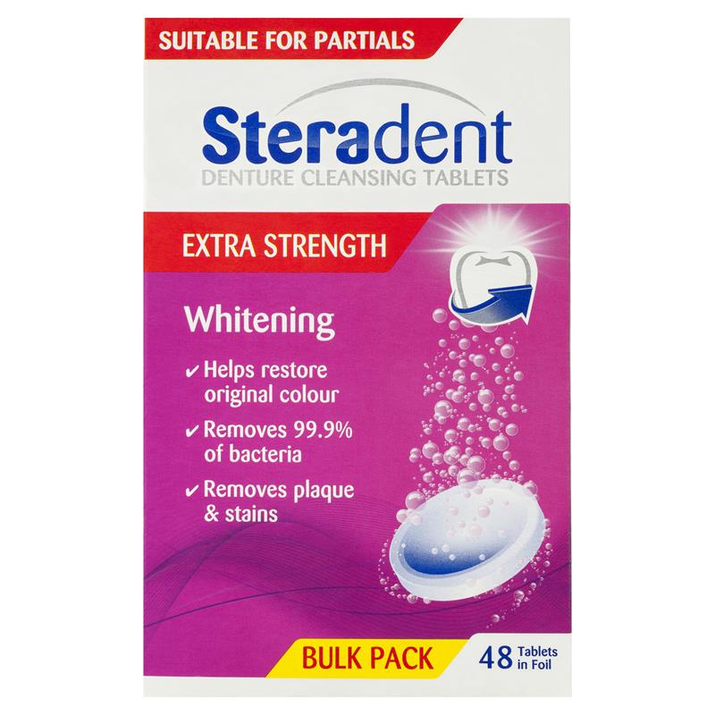 Load image into Gallery viewer, Steradent Extra Strength Denture Care Cleansing Tablets Whitening 48 pack
