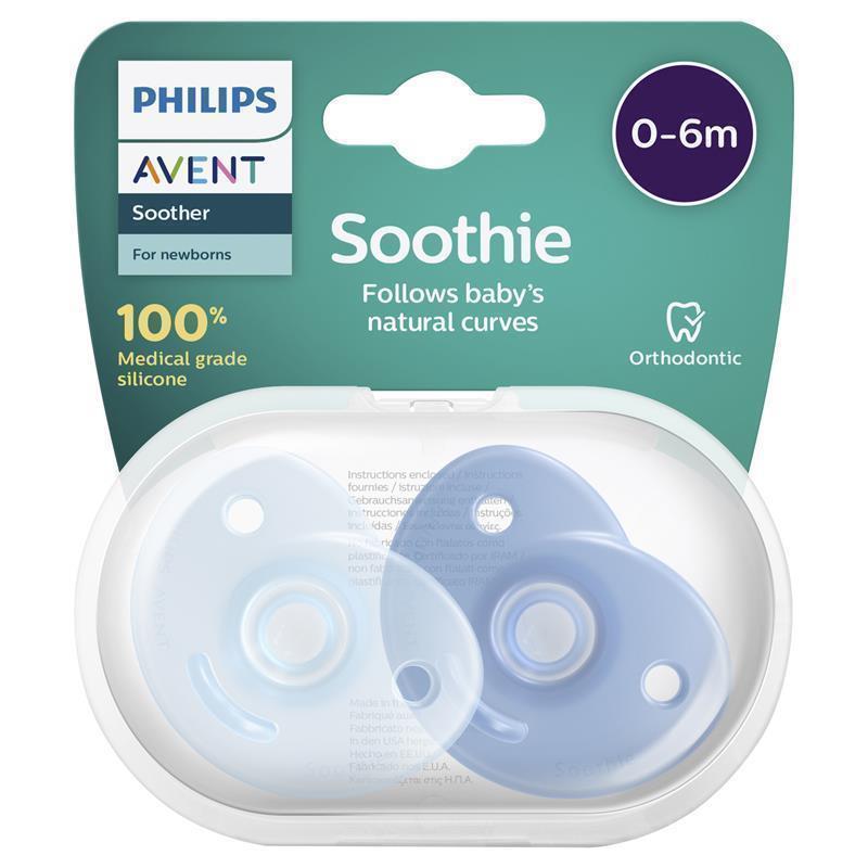 Load image into Gallery viewer, Avent Soothie Blue 0-6 Months 2 Pack
