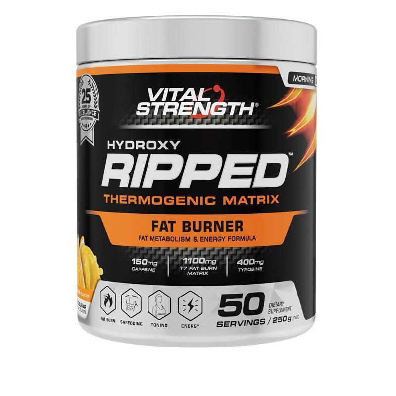 Load image into Gallery viewer, Vital Strength Hydroxy Ripped Thermogenic Matrix Orange 250g
