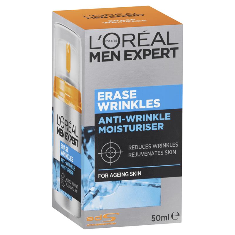 Load image into Gallery viewer, L'Oreal Men's Expert Erase Wrinkles Moisturising Cream 50ml
