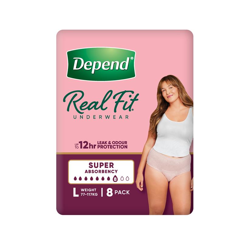 Load image into Gallery viewer, Depend Women Real Fit Underwear Super Large 8 Pack

