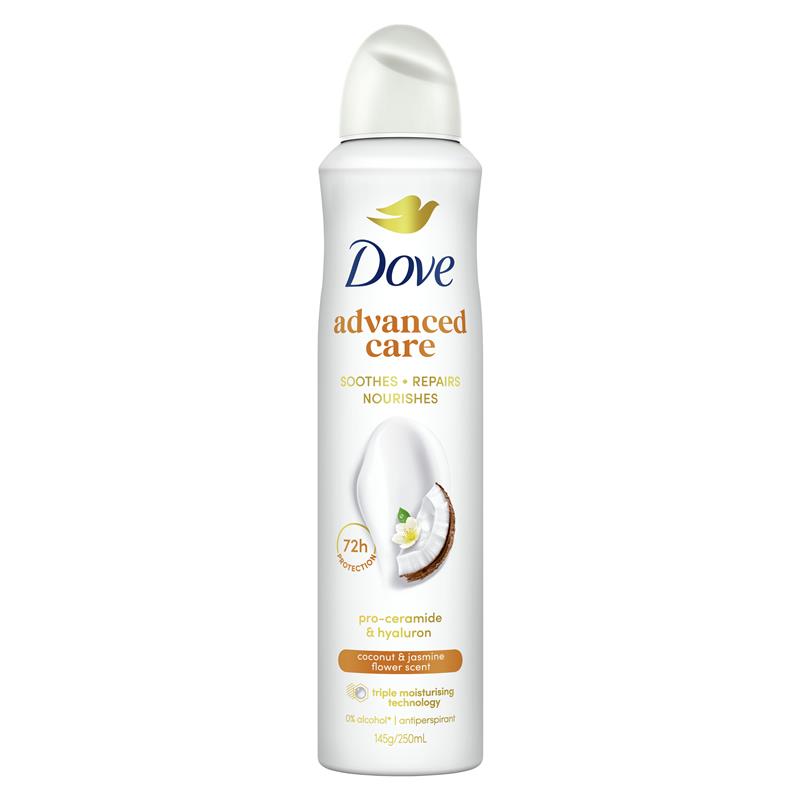 Load image into Gallery viewer, Dove Women Advanced Care Antiperspirant Aerosol Coconut &amp; Jasmine Flower 250ml
