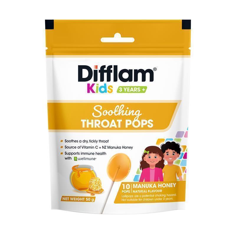 Load image into Gallery viewer, Difflam Soothing Throat Pops Manuka Honey 10 pack
