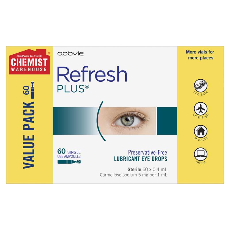 Load image into Gallery viewer, Refresh Plus Eye Drop 0.4ml 60 Vials Exclusive Pack
