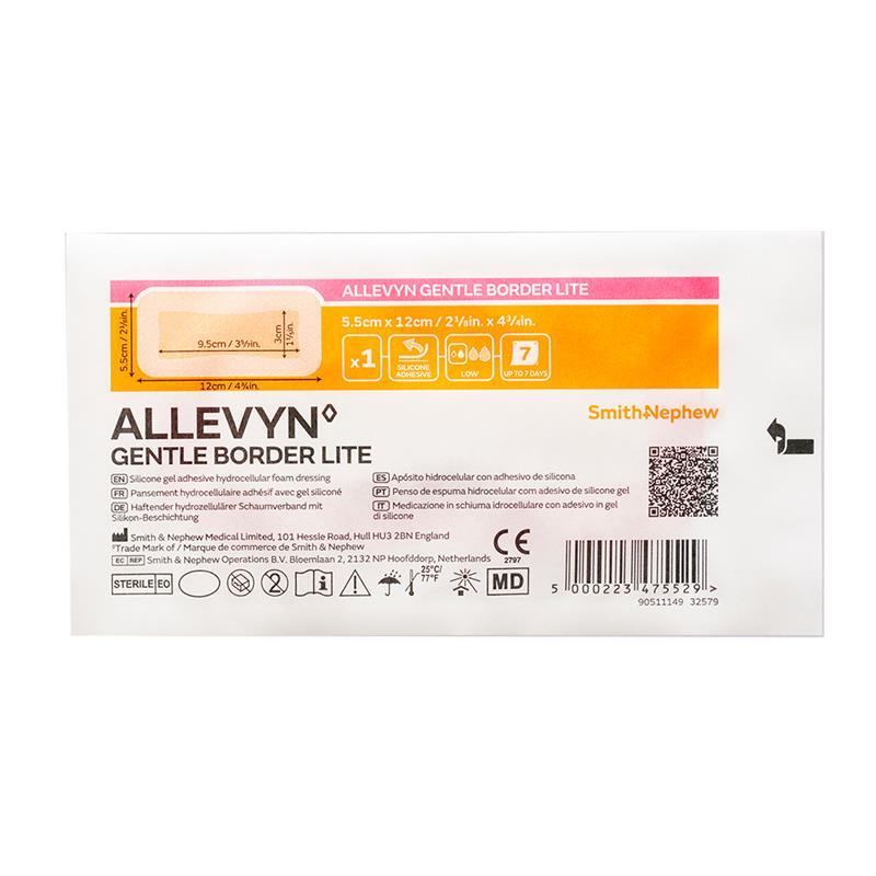 Load image into Gallery viewer, Allevyn Gentle Border Lite 12.5cm x 5.5cm Single Dressing
