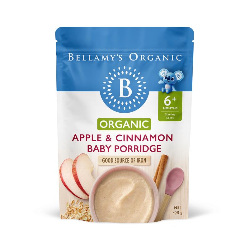Load image into Gallery viewer, Bellamy's Organic Apple Cinnamon Baby Porridge 125g

