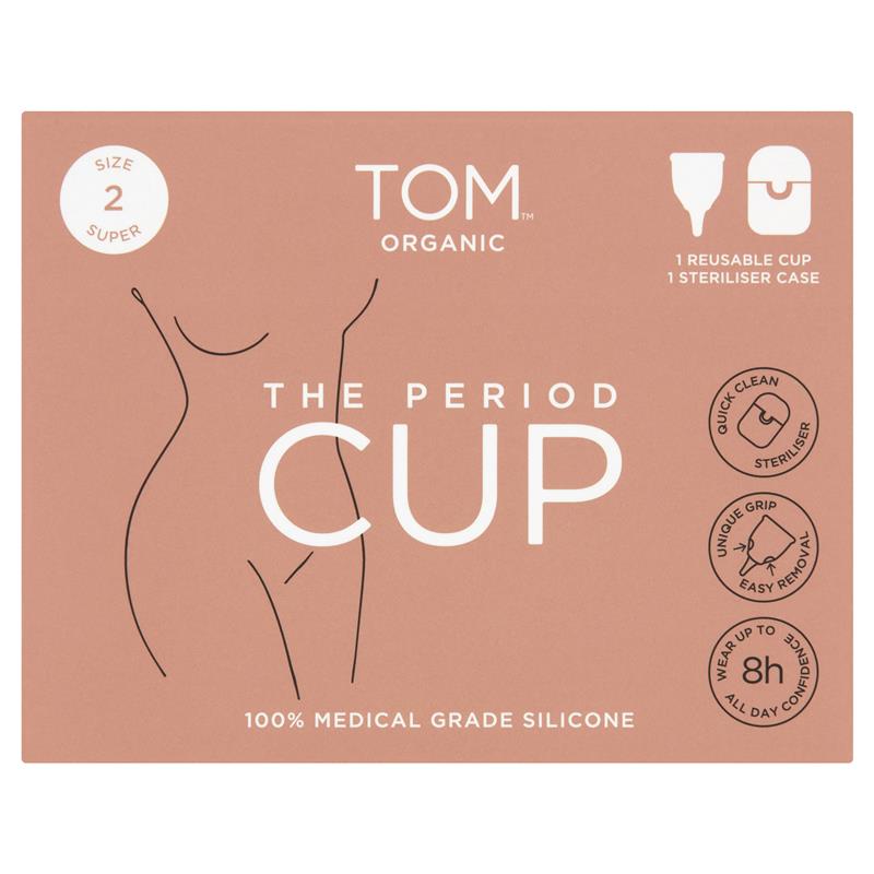 Load image into Gallery viewer, TOM Organic The Period Cup Size 2 + Convenient Microwavable Steriliser Case
