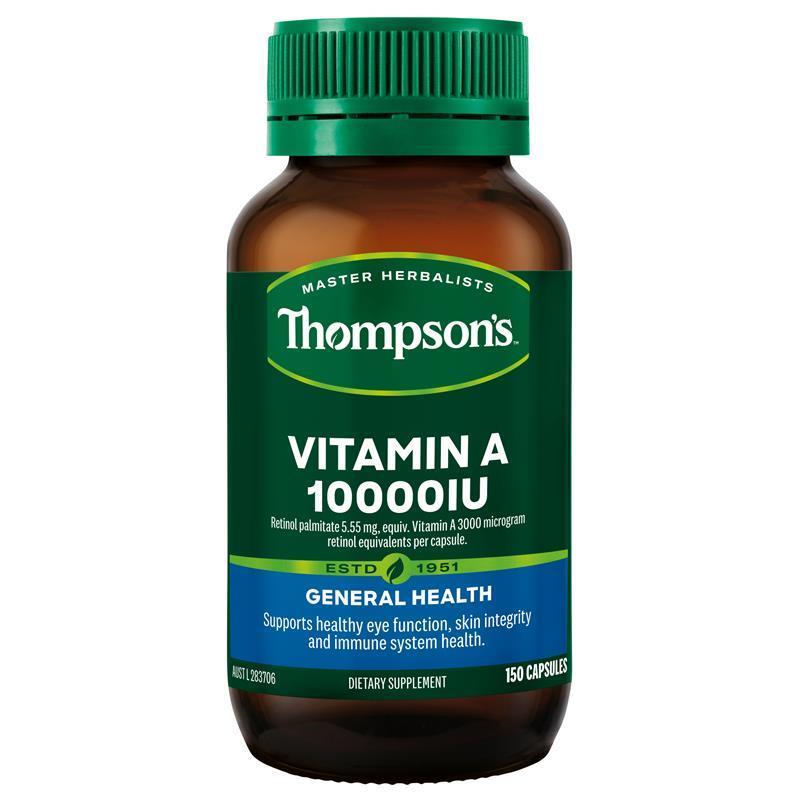 Load image into Gallery viewer, Thompson's Vitamin A 10000iu 150 Capsules
