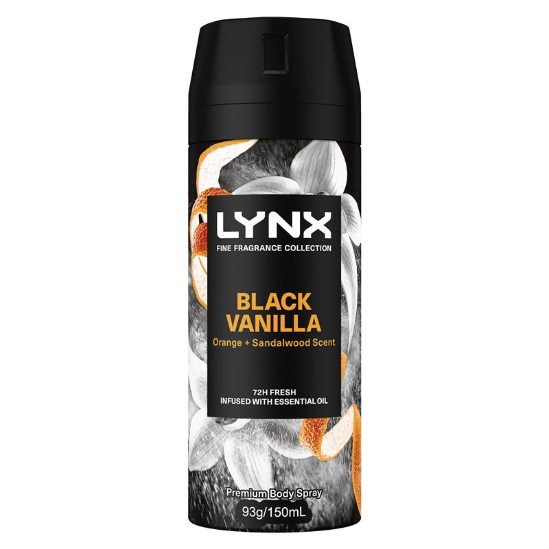 Load image into Gallery viewer, Lynx Fine Fragrance Premium Body Spray Black Vanilla 150ml
