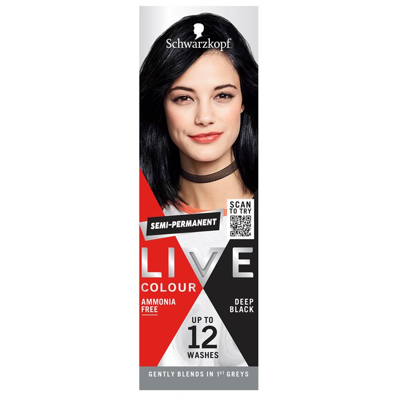 Load image into Gallery viewer, Schwarzkopf LIVE Colour Deep Black Semi Permanent 75ml

