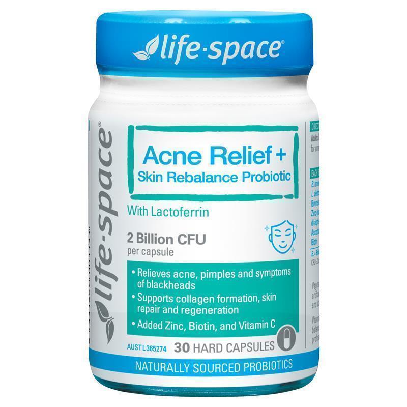 Load image into Gallery viewer, Life-Space Acne Relief + Skin Rebalance 30 Capsules
