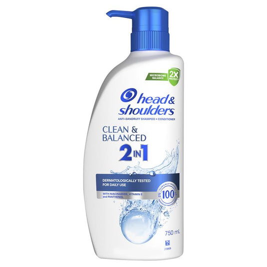 Head & Shoulders Clean & Balanced 2in1 Shampoo + Conditioner 750ml