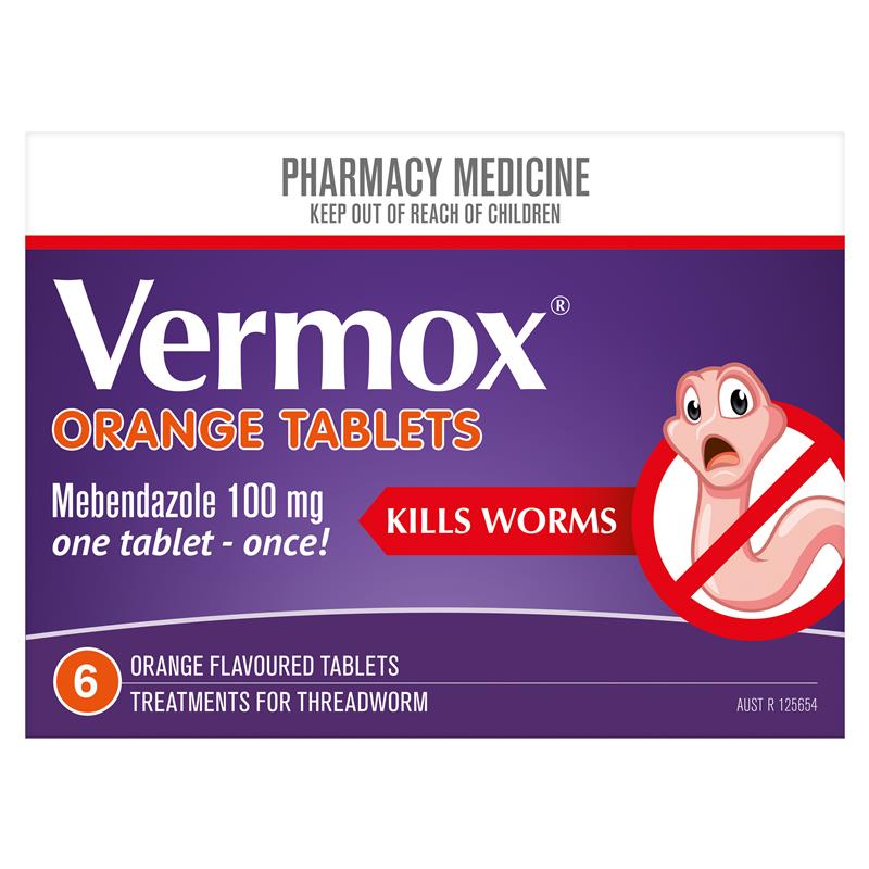 Load image into Gallery viewer, Vermox Worming Treatment Orange Tablets 6 Tablets
