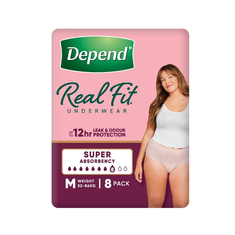Load image into Gallery viewer, Depend Women Real Fit Underwear Super Medium 8 Pack
