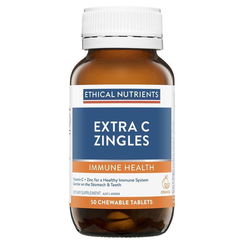 Load image into Gallery viewer, Ethical Nutrients Extra C Zingles Orange 50 Tablets
