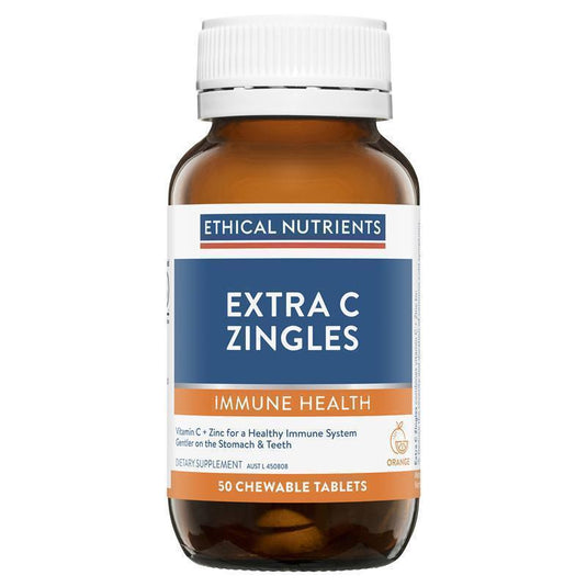 Ethical Nutrients Extra C Zingles Orange 50 Tablets