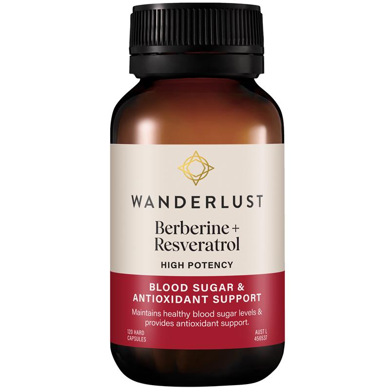 Load image into Gallery viewer, Wanderlust Berberine + Resveratrol 120 Capsules
