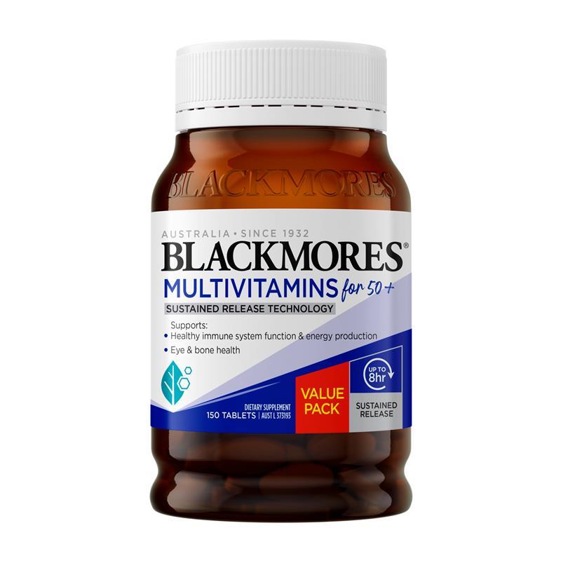 Load image into Gallery viewer, Blackmores Multivitamin For 50+ Sustained Release 150 Tablets Exclusive Size
