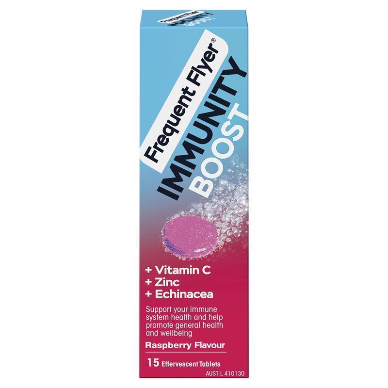 Load image into Gallery viewer, Frequent Flyer Immunity Boost Raspberry 15 Effervescent Tablets
