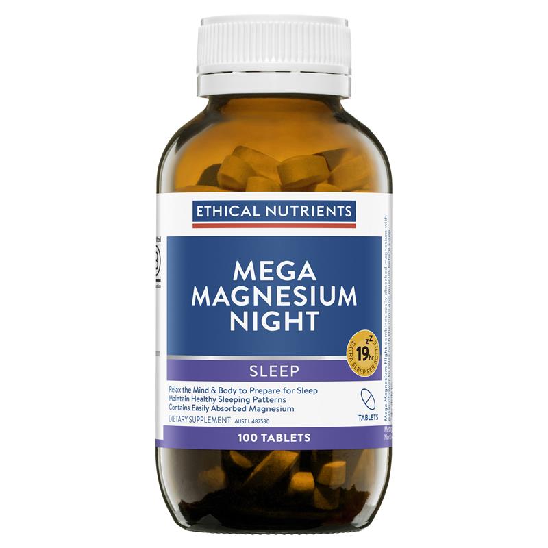Load image into Gallery viewer, Ethical Nutrients Mega Magnesium Night 100 Tablets Exclusive Size
