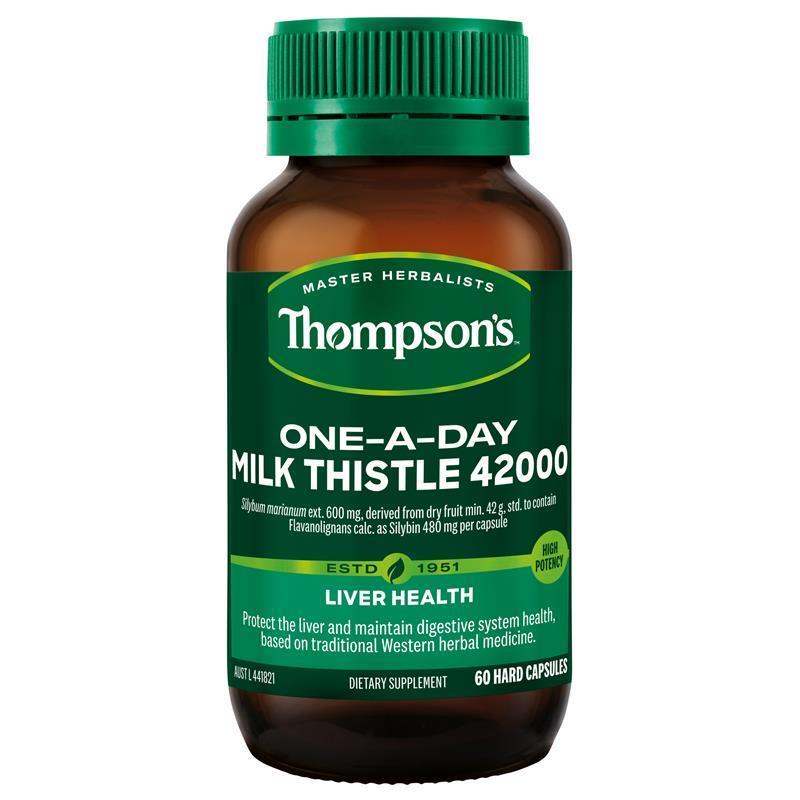 Load image into Gallery viewer, Thompson's One-A-Day Milk Thistle 42000mg 60 Capsules
