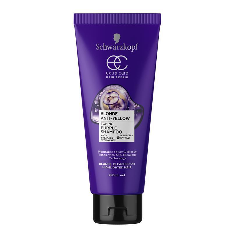 Load image into Gallery viewer, Schwarzkopf Extra Care Blonde Anti-Yellow Toning Purple Shampoo 250ml
