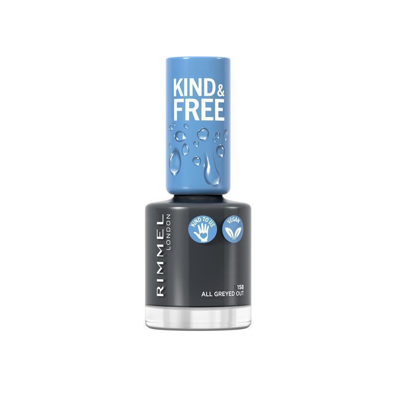 Load image into Gallery viewer, Rimmel Kind &amp; Free Nail Polish 158 All Greyed Out

