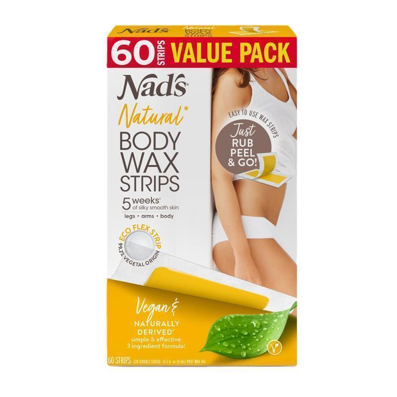 Load image into Gallery viewer, Nad's Natural Body Wax Strips 60 Pack
