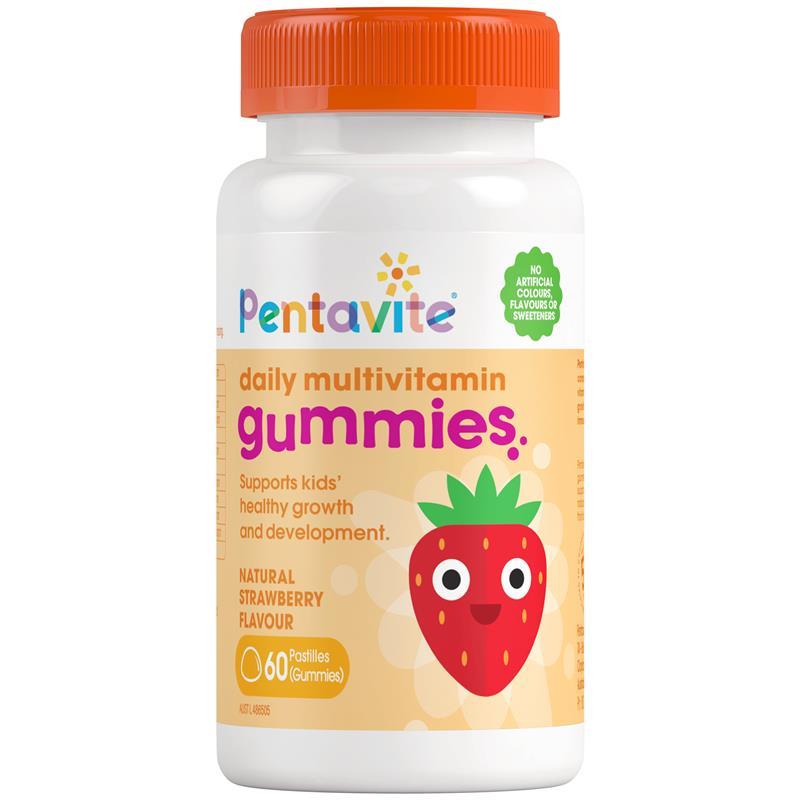 Load image into Gallery viewer, Pentavite Daily Multivitamin Kids Gummies 60 Gummies
