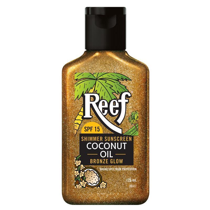 Load image into Gallery viewer, Reef Coconut Shimmer Oil Bronze Glow SPF15 125ml

