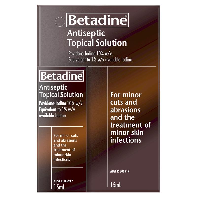 Load image into Gallery viewer, Betadine Antiseptic Topical Solution Liquid 15mL
