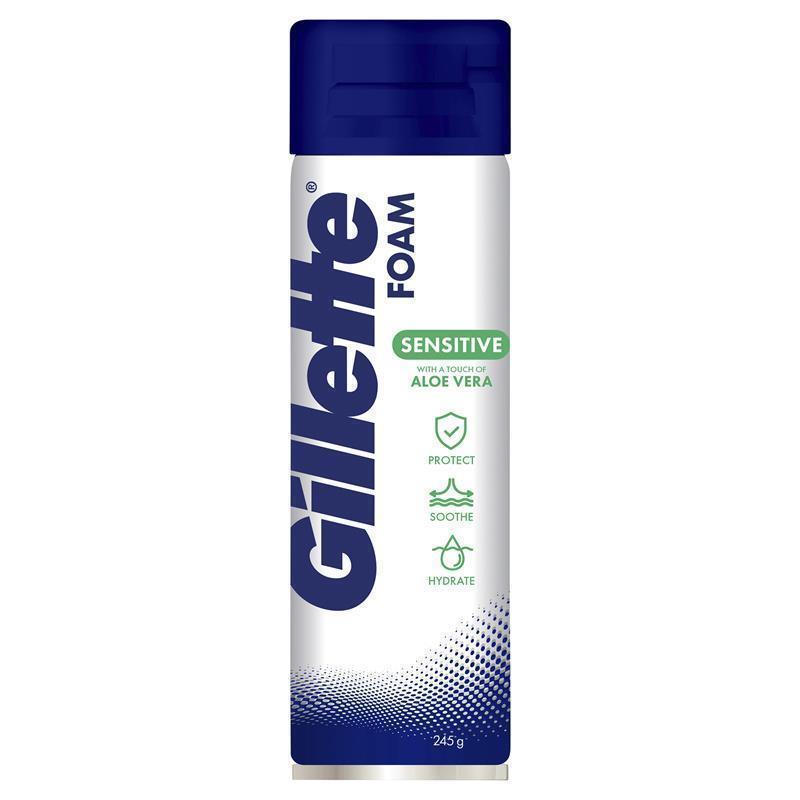 Load image into Gallery viewer, Gillette Sensitive Skin Soothing Shave Foam 245g
