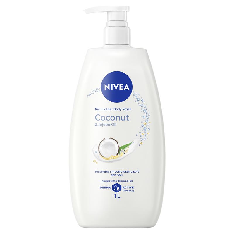 Load image into Gallery viewer, NIVEA Coconut &amp; Jojoba Oil Rich Body Wash 1L
