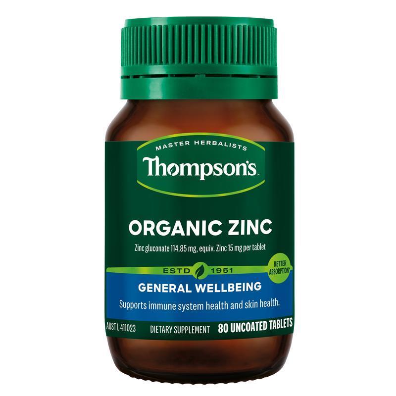 Load image into Gallery viewer, Thompson's Organic Zinc 80 Tablets
