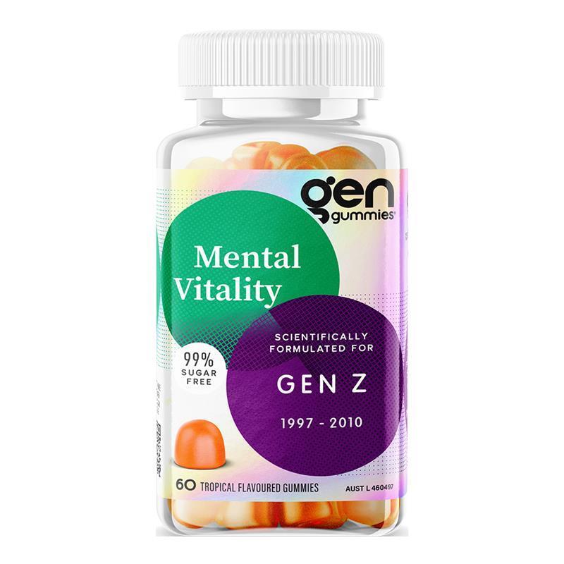 Load image into Gallery viewer, GEN Z Gummies Mental Vitality Tropical 60 Pack
