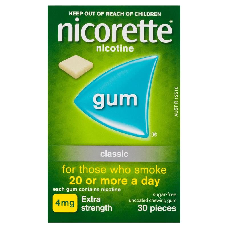 Load image into Gallery viewer, Nicorette Quit Smoking Extra Strength Nicotine Gum Classic 30 Pack

