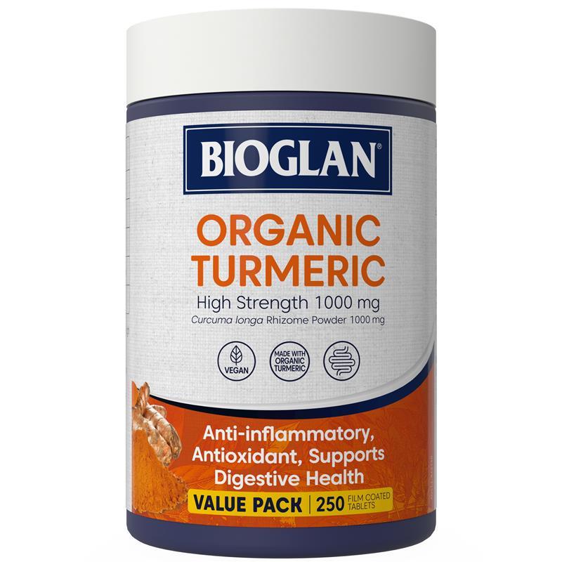 Load image into Gallery viewer, Bioglan Turmeric 1000mg 250 Tablets Exclusive Size
