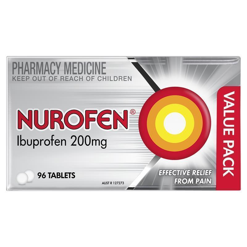 Load image into Gallery viewer, Nurofen Ibuprofen Pain Relief Tablets 200mg 96 Pack
