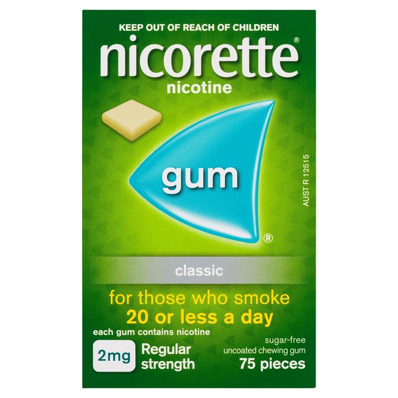 Load image into Gallery viewer, Nicorette Gum 2mg Classic 75 Pieces
