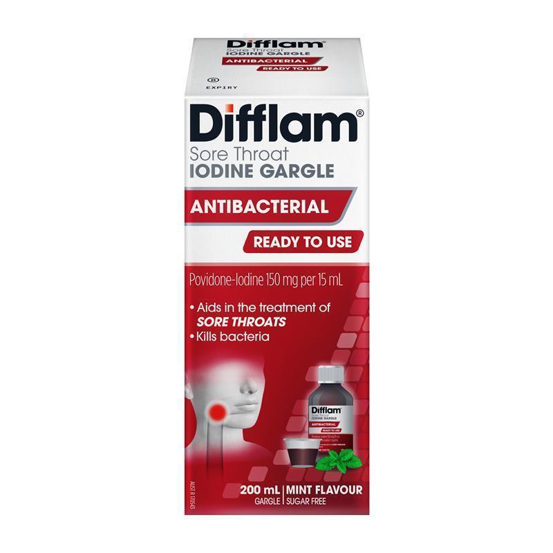 Load image into Gallery viewer, Difflam Plus Ready To Use Sore Throat Gargle Mint 200ml
