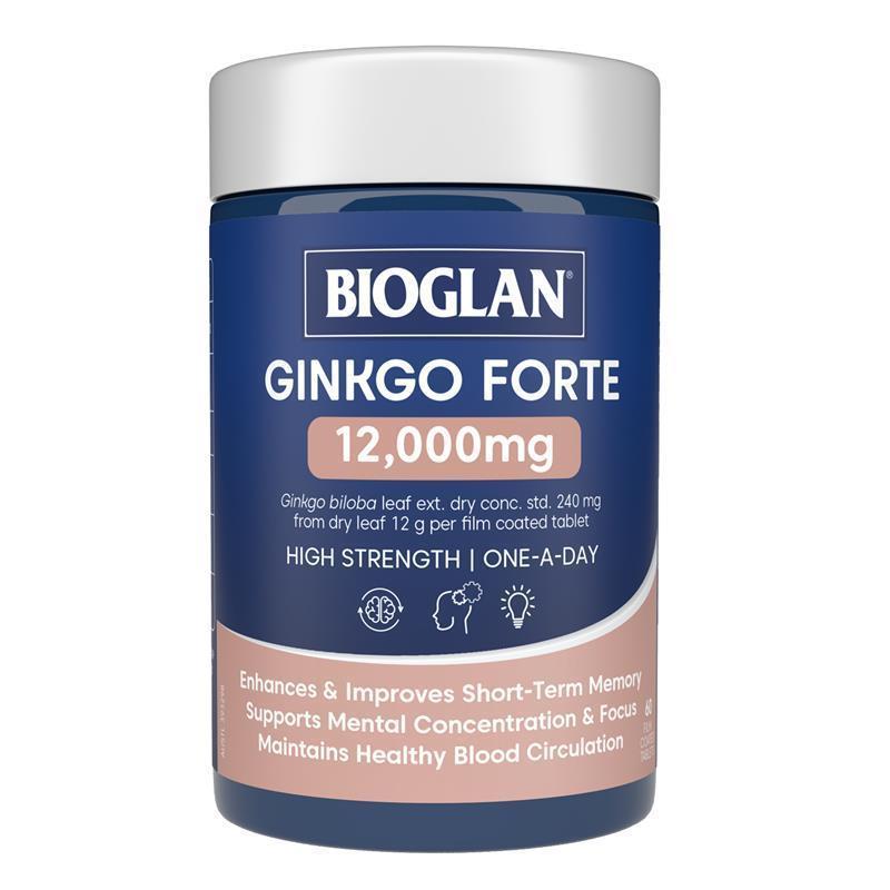 Load image into Gallery viewer, Bioglan Ginkgo Forte 12000mg 60 Tablets

