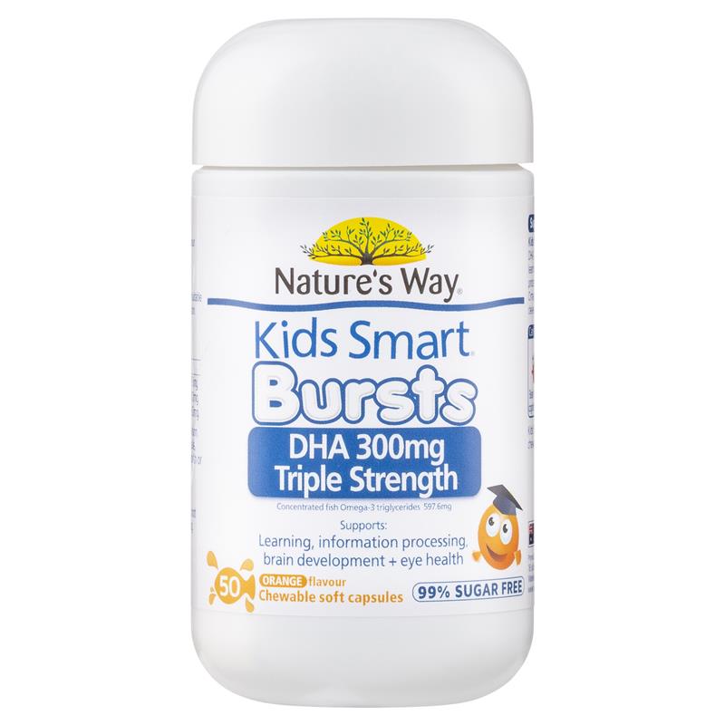 Load image into Gallery viewer, Nature's Way Kids Smart DHA 300mg Triple Strength 50 Soft Capsules
