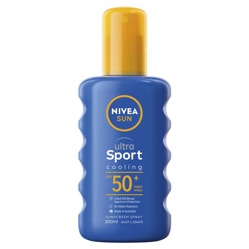Load image into Gallery viewer, NIVEA Sun Ultra Sport Cooling SPF50+ Sunscreen Spray 200ml
