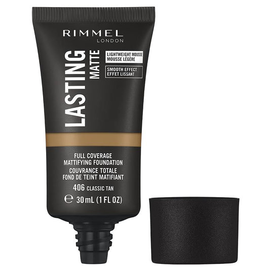 Rimmel Lasting Matte Foundation 406 Classic Tan