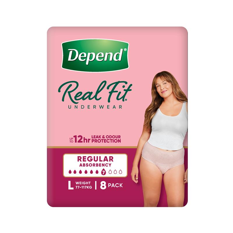 Load image into Gallery viewer, Depend Women Real Fit Underwear Large  8 Pack
