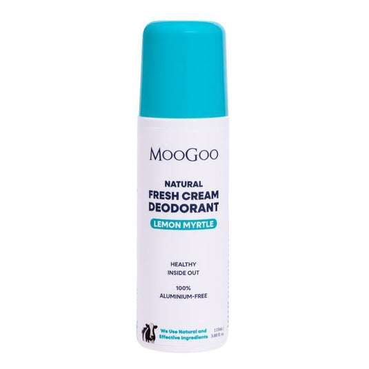Moogoo Natural Fresh Cream Roll On Deodorant Lemon Myrtle 115ml