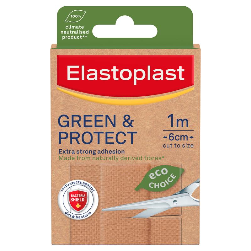 Load image into Gallery viewer, Elastoplast Green &amp; Protect Dressing Length 1m x 6cm 10 Pack
