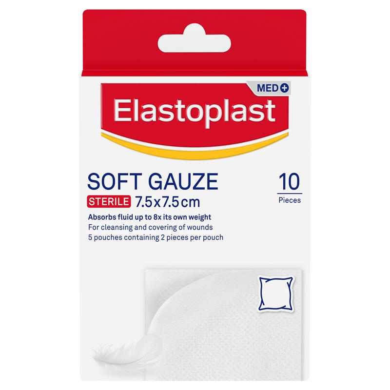 Load image into Gallery viewer, Elastoplast Soft Gauze Sterile 7.5cm x 7.5cm 10 Pack
