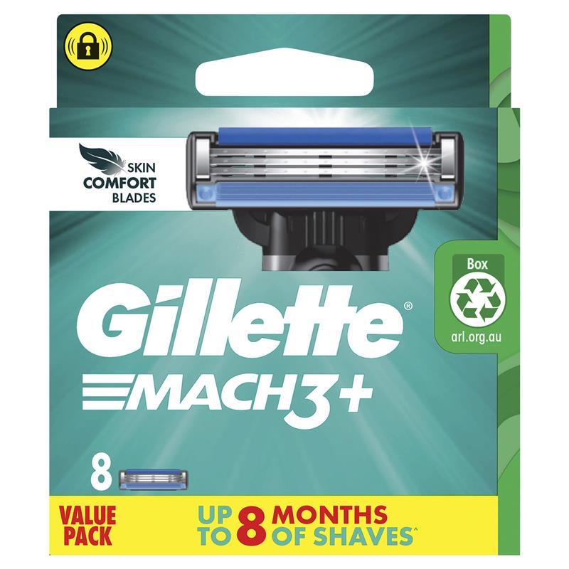Load image into Gallery viewer, Gillette Mach 3+ Cartridges 8 Pack
